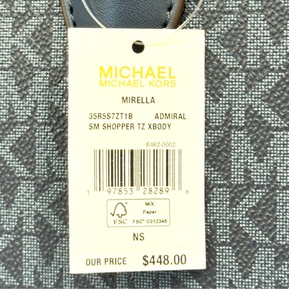Michael Kors Small Mirella Signature Logo Crossbody Bag Admiral Blue (NWT) - Picture 9 of 9